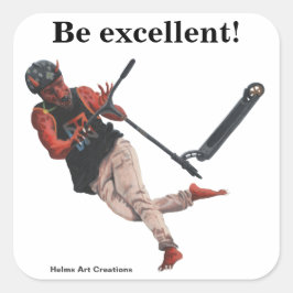 Pegatinas de Kobold Kick Scooter Fantasy Art Squar