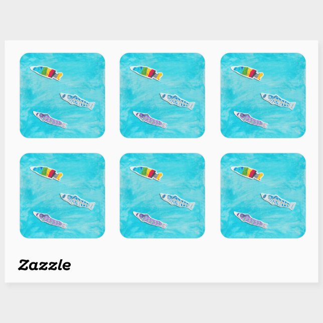 Pegatinas de Koinobori en el Día del Niño (Hoja)