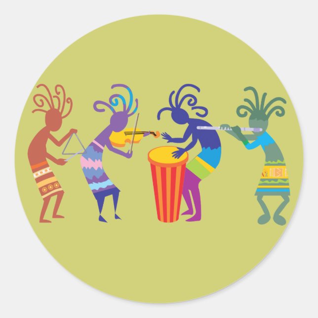 Pegatinas de Kokopelli (Anverso)
