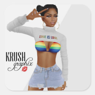 Pegatinas de Krush Graphix LoveIsLove 01
