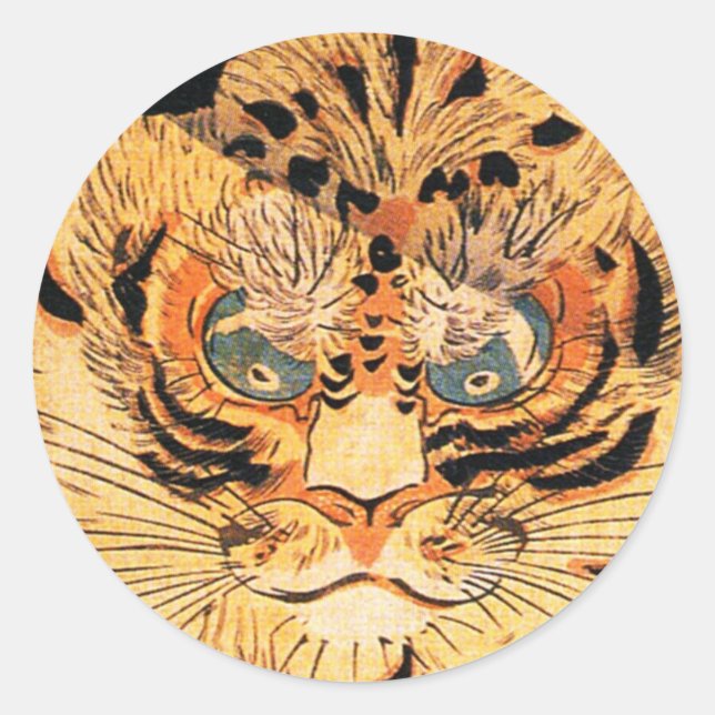 Pegatinas de Kuniyoshi Tiger (Anverso)