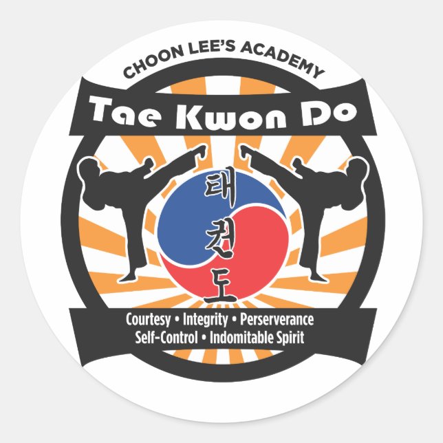 pegatinas de la Academia Choon Lee (Anverso)