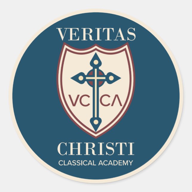 Pegatinas de la Academia Clásica de Veritas Christ (Anverso)