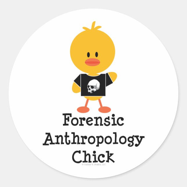 Pegatinas de la Antropología Forense Chick (Anverso)