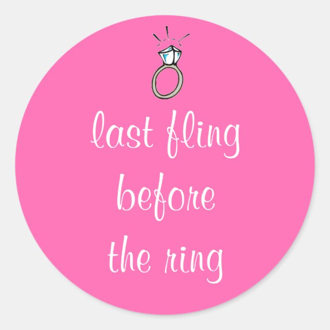 Pegatinas de la Bachelorette Party (Anverso)