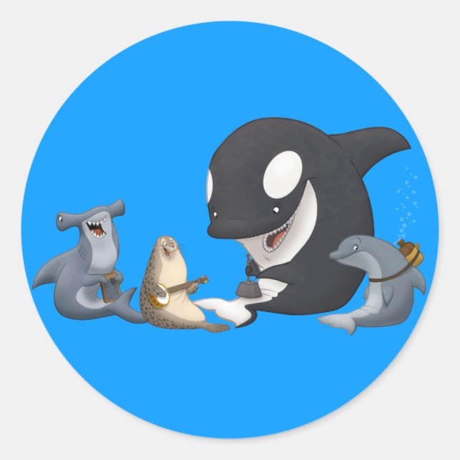 Pegatinas de la banda Ocean Jug (Anverso)