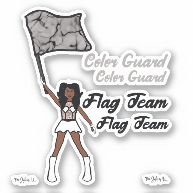Pegatinas de la Bandera Color Guard (Diamante 6) (Anverso)