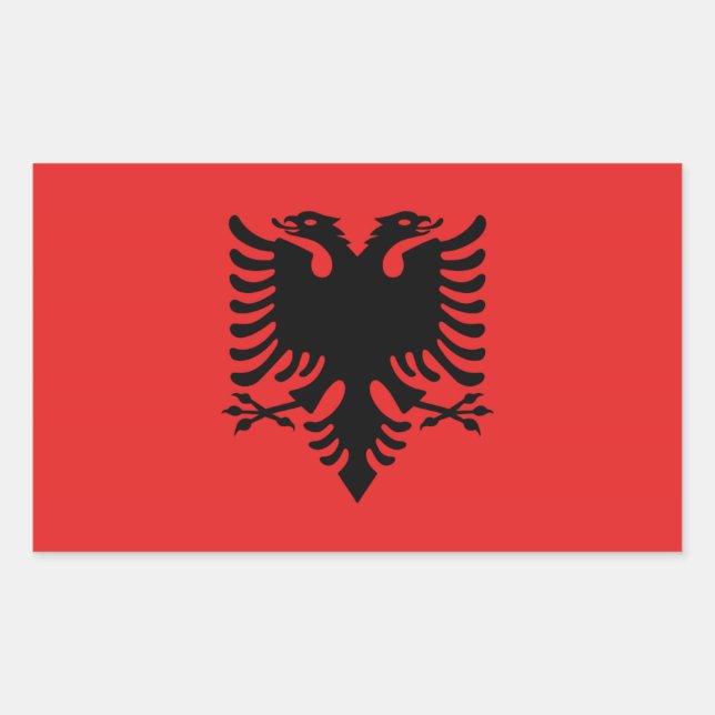 Pegatinas de la bandera de Albania (Anverso)
