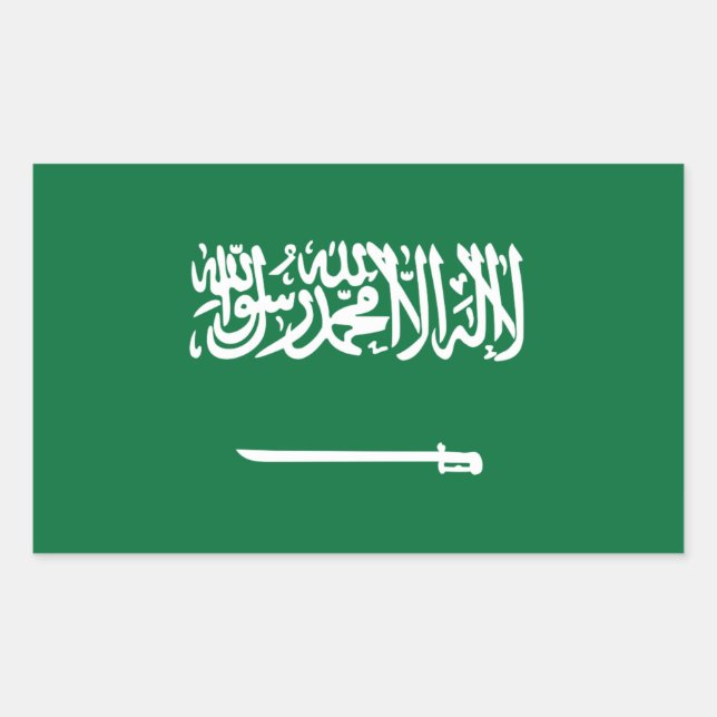 Pegatinas de la bandera de Arabia Saudita (Anverso)