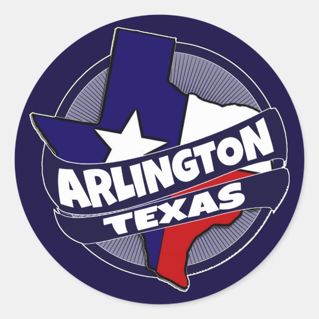 Pegatinas de la bandera de Arlington Texas incendi (Anverso)
