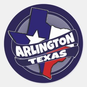 Pegatinas de la bandera de Arlington Texas incendi