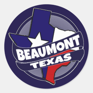 Pegatinas de la bandera de Beaumont Texas