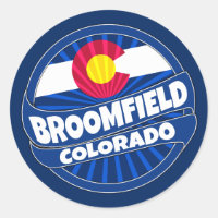 Pegatinas de la bandera de Broomfield Colorado