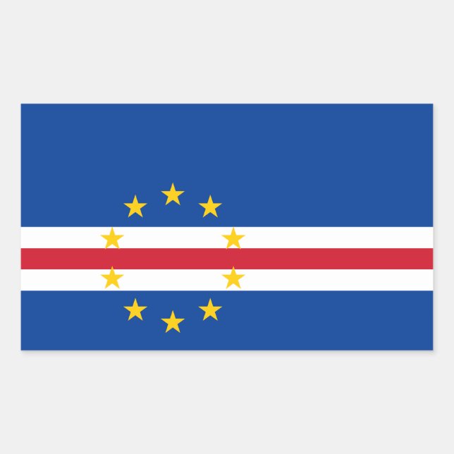 Pegatinas de la bandera de Cabo Verde (Anverso)
