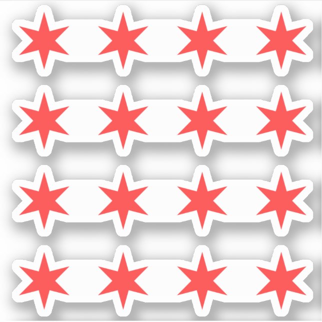 Pegatinas de la bandera de Chicago (Anverso)