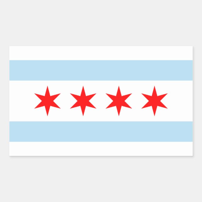 Pegatinas de la Bandera de Chicago (Anverso)