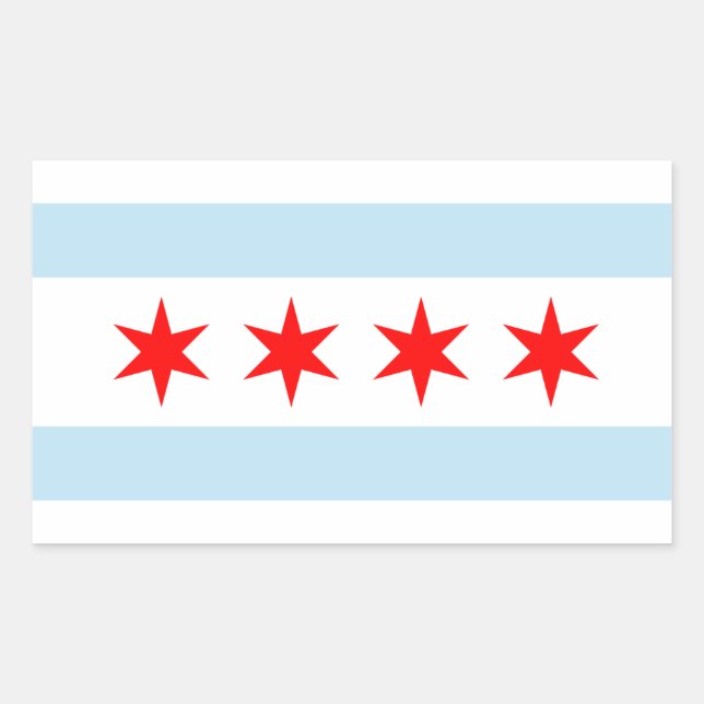 Pegatinas de la bandera de Chicago (Anverso)