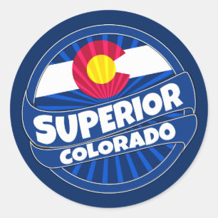 Pegatinas de la bandera de Colorado superior irrum