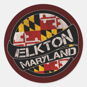 Pegatinas de la bandera de Elkton Maryland