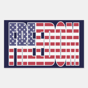 Pegatinas de la bandera de la libertad de Estados 