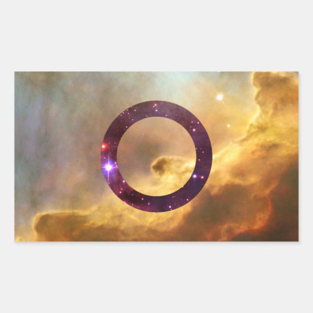 Pegatinas de la bandera de la nebulosa intersexual (Anverso)