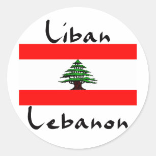 Pegatinas de la bandera de Liban Líbano