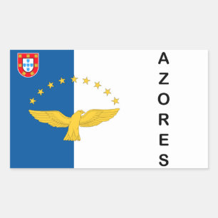 Pegatinas de la bandera de Portugal de las islas