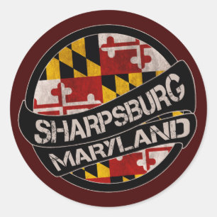 Pegatinas de la bandera de Sharpsburg Maryland