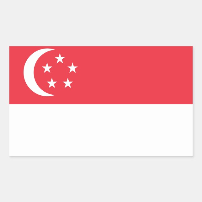 Pegatinas de la bandera de Singapur* (Anverso)