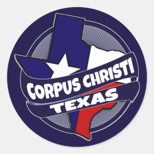 Pegatinas de la bandera de Texas de Corpus Christi