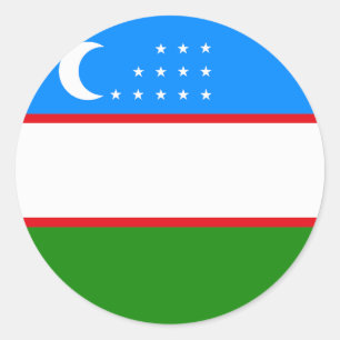Pegatinas de la bandera de Uzbekistán