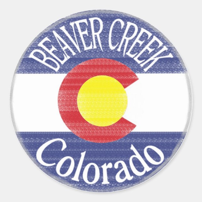 Pegatinas de la bandera del círculo de Beaver Cree (Anverso)