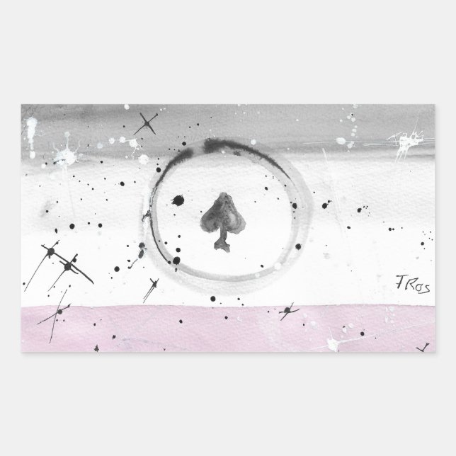 PEGATINAS de la bandera del orgullo asexual de TRO (Anverso)