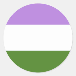 Pegatinas de la bandera del orgullo de Genderqueer