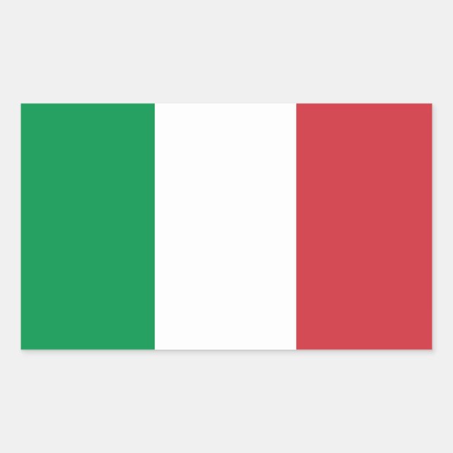 Pegatinas de la bandera italiana Rectangle Glosang (Anverso)