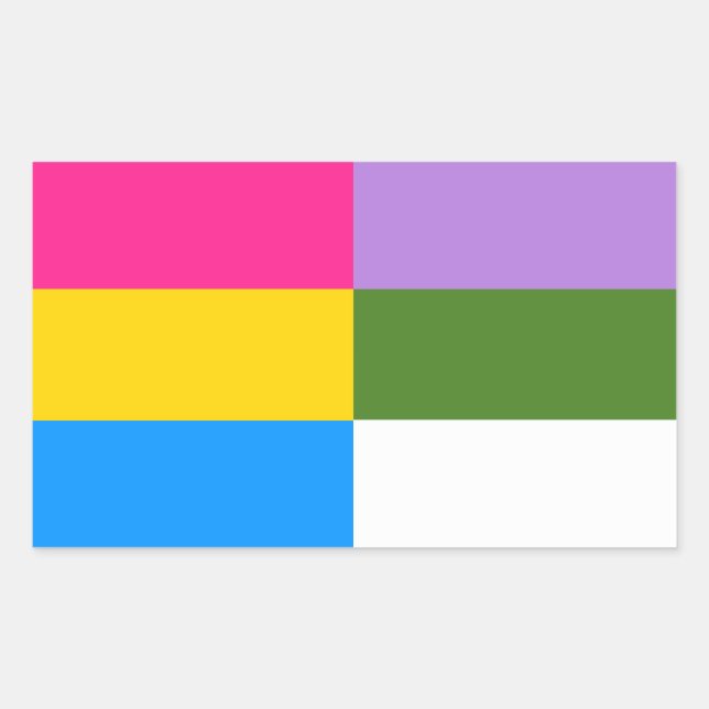 Pegatinas de la bandera pansexual/de género (Anverso)