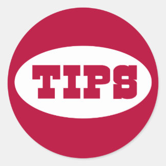 Pegatinas de la barra de sugerencias del TIPS rojo