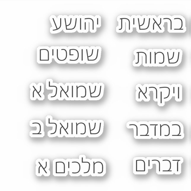 Pegatinas de la Biblia (Anverso)