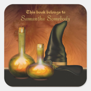 Pegatinas de la Biblioteca de Folletos de Brujas