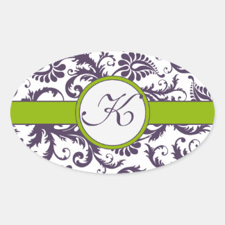 Pegatinas de la boda Apple Green y Lapis Purple Da