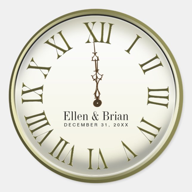 Pegatinas de la boda de Año Nuevo (Anverso)