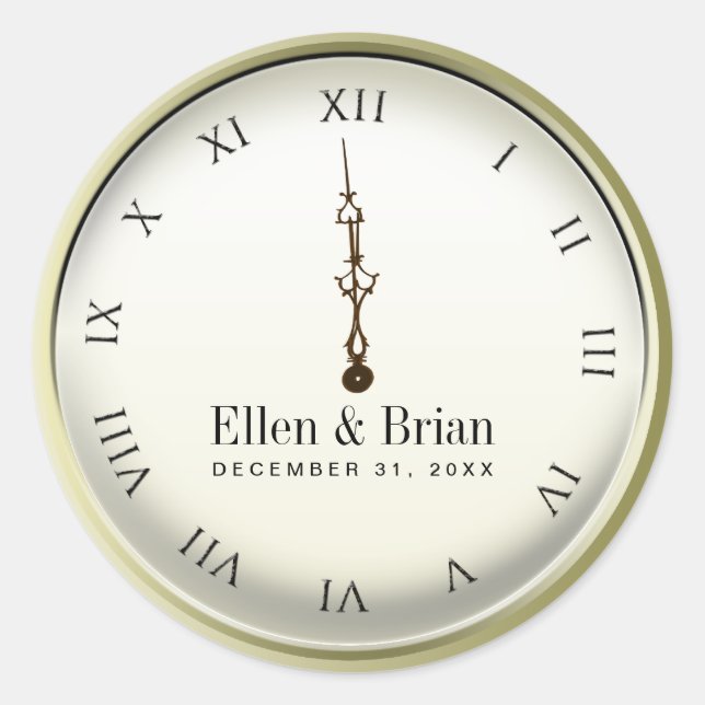 Pegatinas de la boda de Año Nuevo (Anverso)