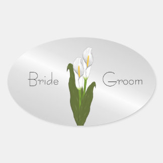 Pegatinas de la boda de la cala del art déco