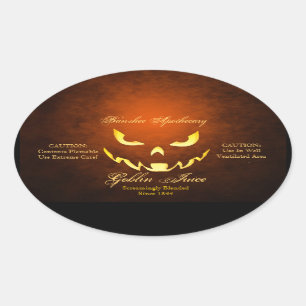 Pegatinas de la botella de Halloween del jugo del