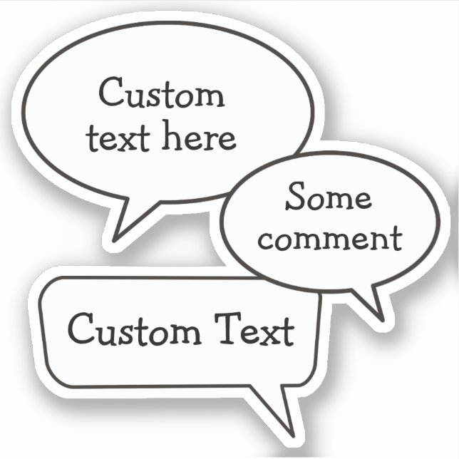 Pegatinas de la burbuja de voz (Anverso)