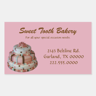 Pegatinas de la caja de pastelería Personalizado r