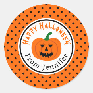 Pegatinas de la Calabaza Polka de Halloween