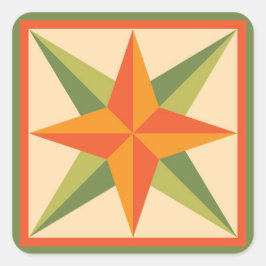 Pegatinas de la caldera - Estrella biselada (naran