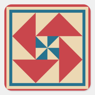 Pegatinas de la caldera - Giro patriótico (rojo)