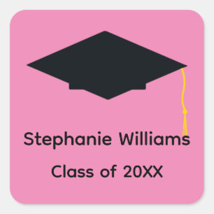 Pegatinas de la capa negra de graduación